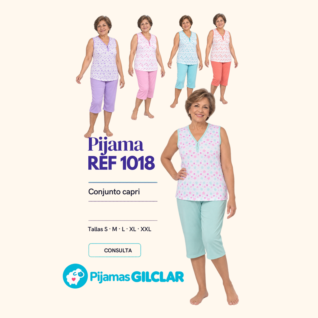 Ficha de Pijamas Gilclar, referencia 1018, sin precios