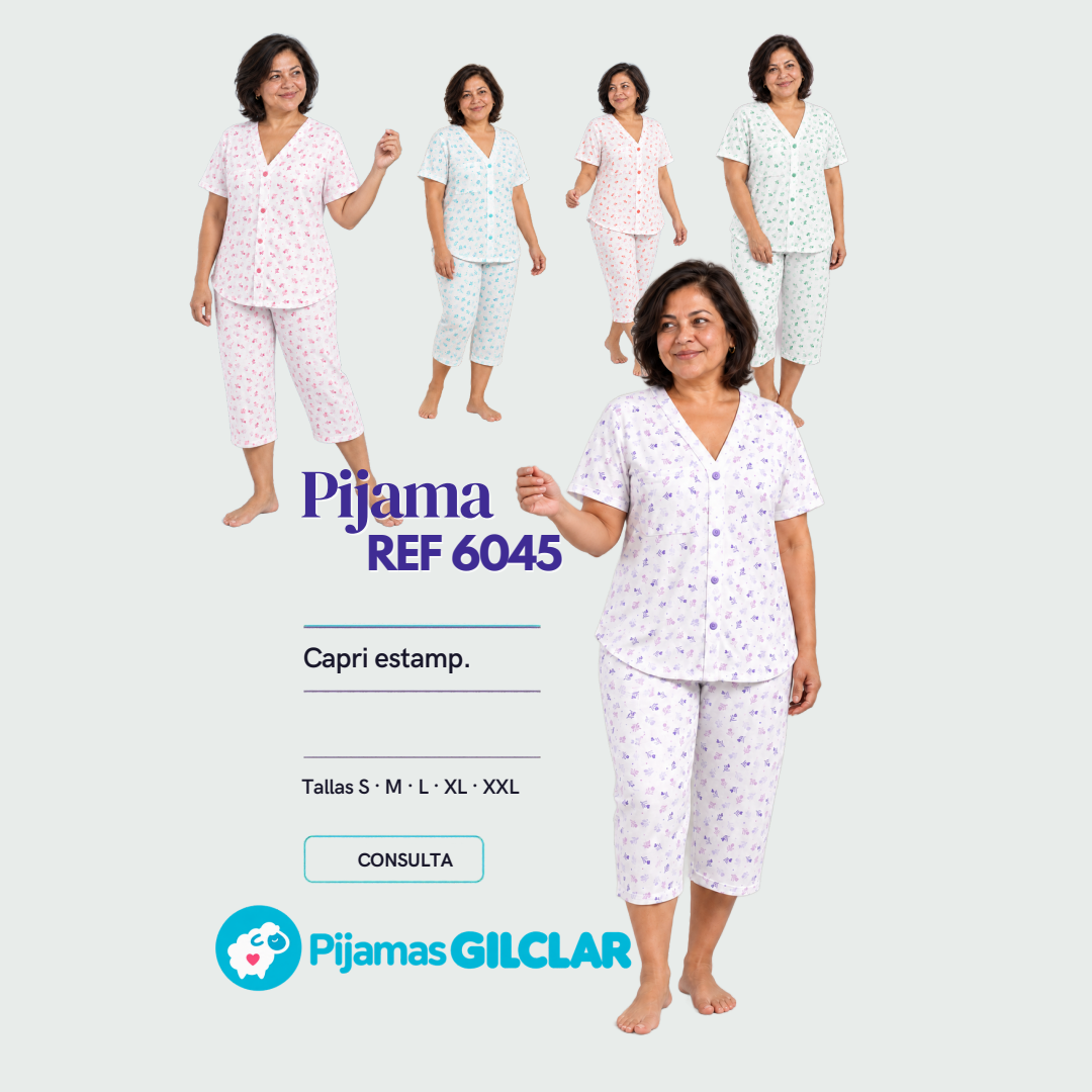 Ficha de Pijamas Gilclar, referencia 6045, sin precios
