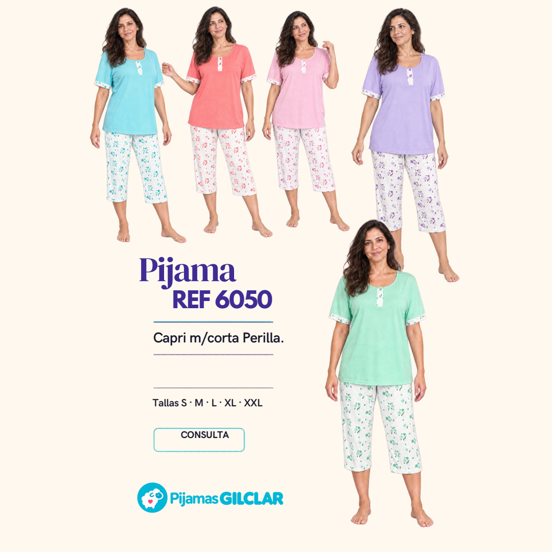 Ficha de Pijamas Gilclar, referencia 6050, sin precios